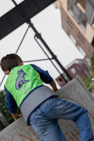 Wowow weste zippy jacket green reflective children zippy green gr. s