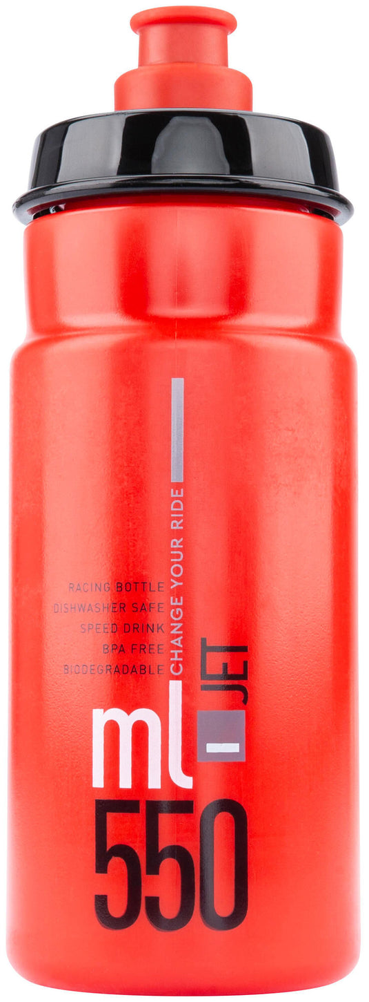 Elite bidon jet plus bottle jet plus 550ml red black