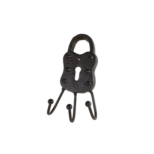 Cosydecor sleutelhaakje key lock metaal 3 haken