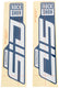 Rockshox dekor set decal set rs glossy white for blue sliders