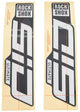 Rockshox dekor set decal set rs glossy white for black sliders