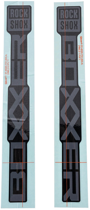 Rockshox dekor set decal set rs grey matt black sliders