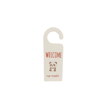 Deurhanger welcome disturb terra groen hout 7x20x0,5cm