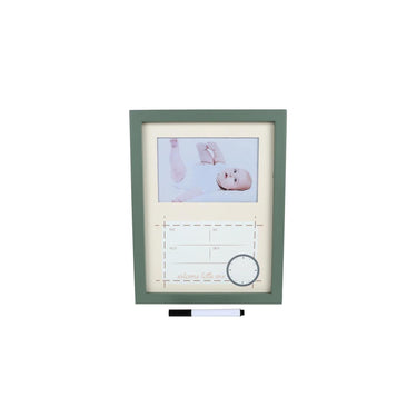 Fotolijst welcome little one m marker beige groen hout 21x27x1,5cm