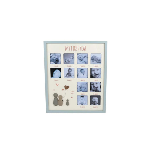 Fotolijst my first year beige groen hout 40x48x1,5cm
