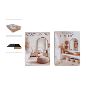 Opbergbox art cozy living naturel karton 20x27x5,5cm