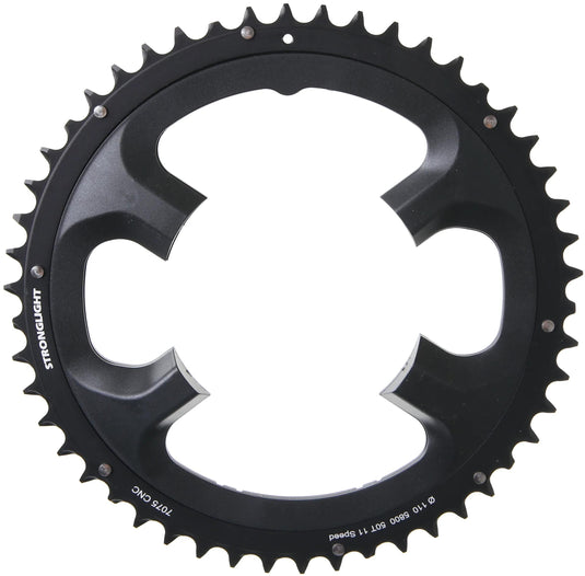 Stronglight kettenblatt chain ring strongl. 50t outer alu black