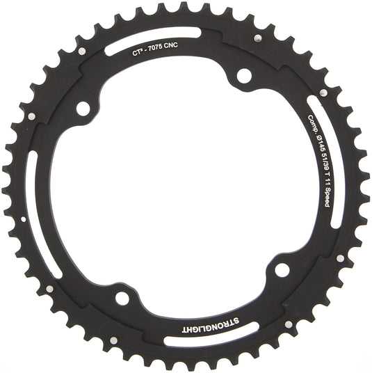 Stronglight kettenblatt ct2 chain ring strongl. ct2 51t outer cer.-tefl.coat.