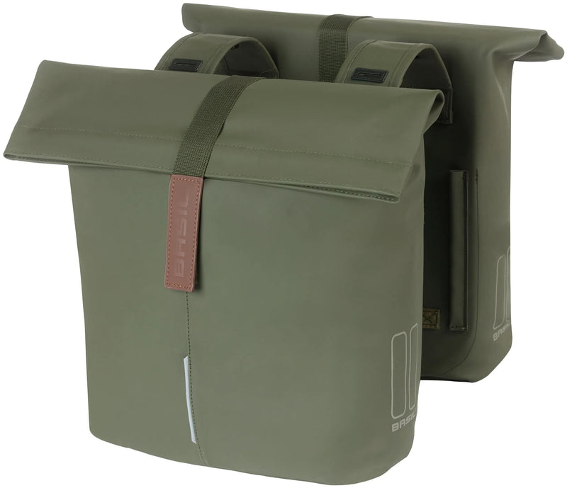 Load image into Gallery viewer, Basil Tas City Dubbel Vegan Leather | Moss Green
