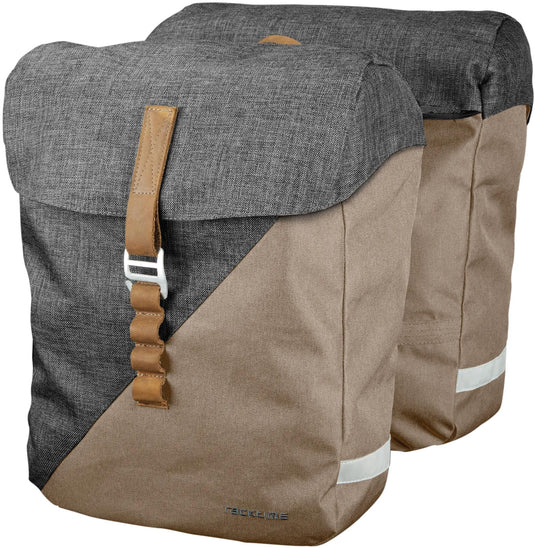 Racktime doppeltasche heda double bag heda desert sand dust grey