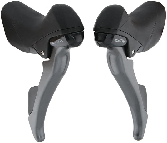 Shimano versteller- remhendelset 2 x 8 speed claris st-r2000 - grijs zwart