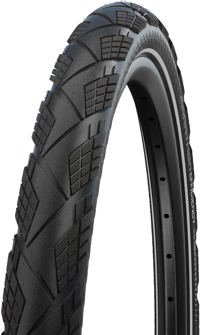 Load image into Gallery viewer, Vouwband Schwalbe Marathon Efficiency Super Race V-Guard 27.5 x 2.15 55-584 - zwart met reflectie
