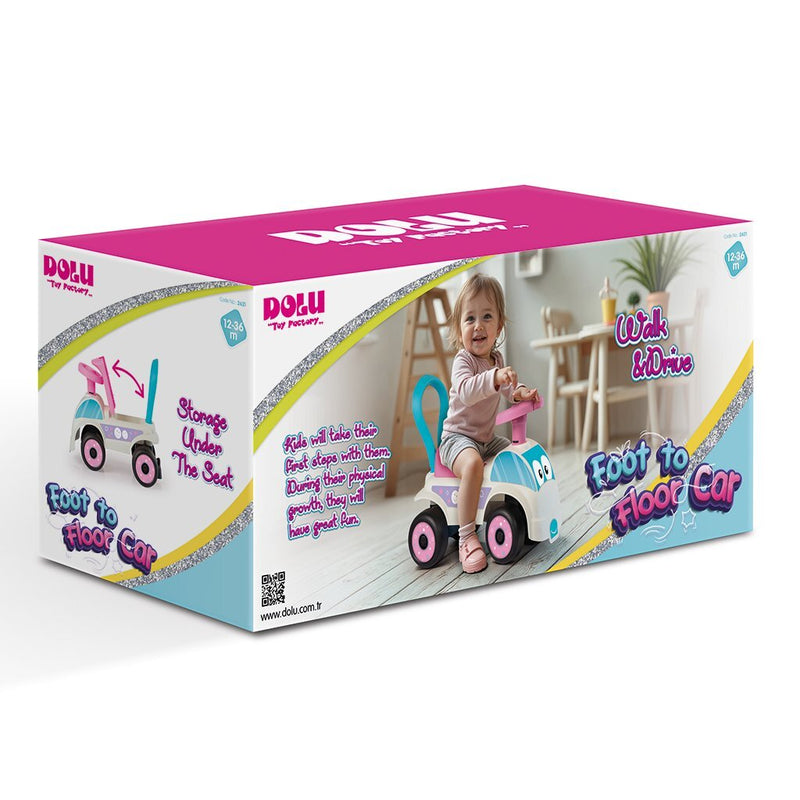 Load image into Gallery viewer, Dolu loopauto roze wit
