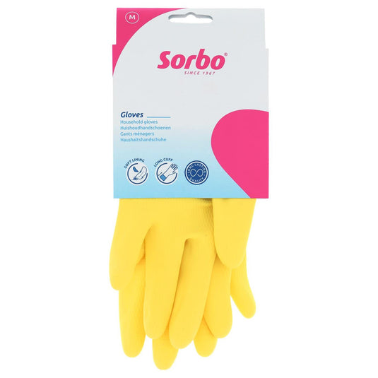 Sorbo huishoudhandschoenen latex geel m