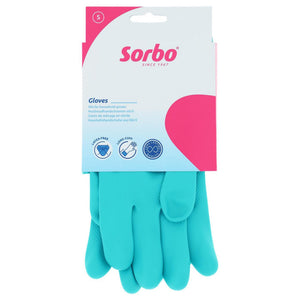 Sorbo latexvrije huishoudhandschoenen s - nitril schoonmaakhandschoenen - herbruikbaar - blauw