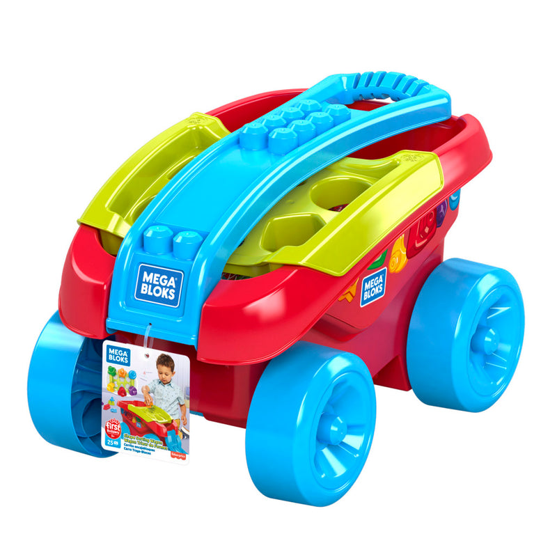 Load image into Gallery viewer, Fisher Price Mega Bloks Trekwagen Vormenstoof
