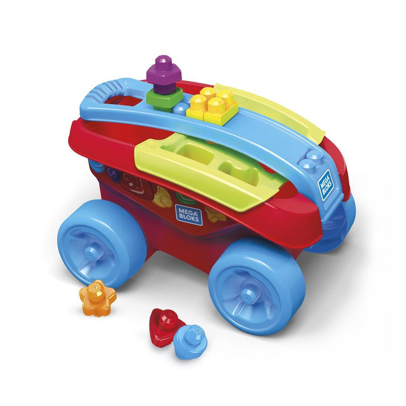 Load image into Gallery viewer, Fisher Price Mega Bloks Trekwagen Vormenstoof
