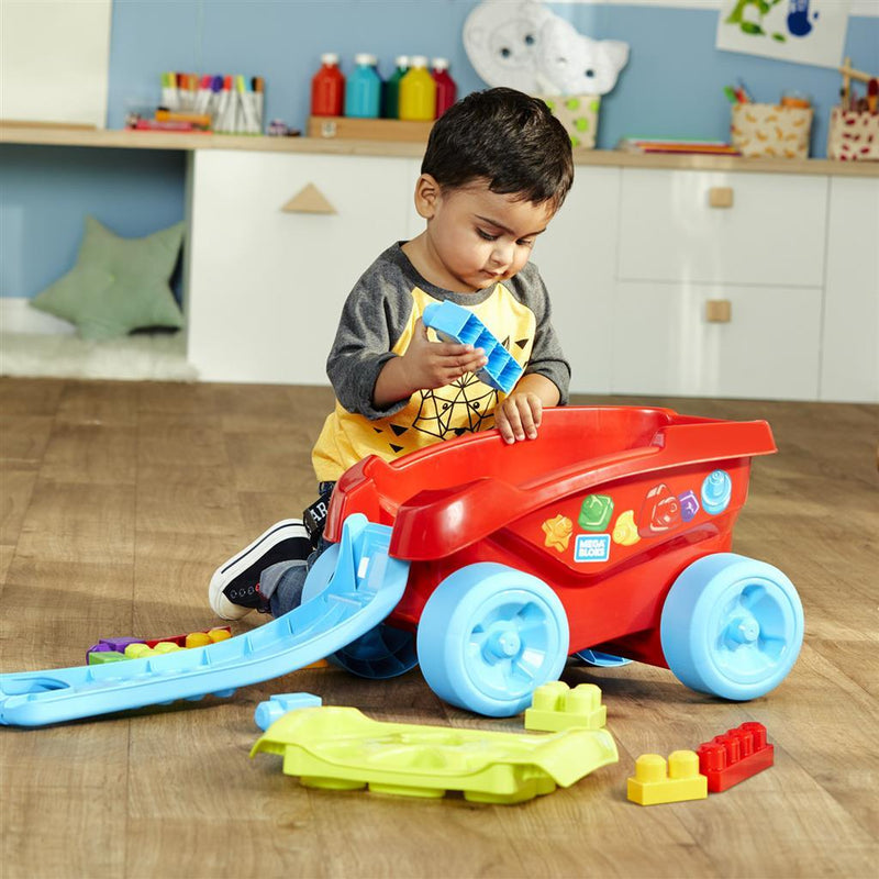Load image into Gallery viewer, Fisher Price Mega Bloks Trekwagen Vormenstoof
