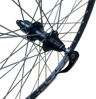 Rodi achterwiel 26 - 559x19 iid skorpion alu. zwart fm32 qr cassette 8 9 sp.14 rvs