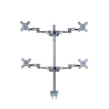 Neomounts fpma-d935d4 lcd bureausteun, 10-27 , 24 kg, 75x75 100x100 mm, 12cm, silver