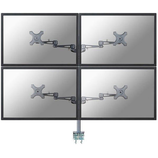 Neomounts fpma-d935d4 lcd bureausteun, 10-27 , 24 kg, 75x75 100x100 mm, 12cm, silver