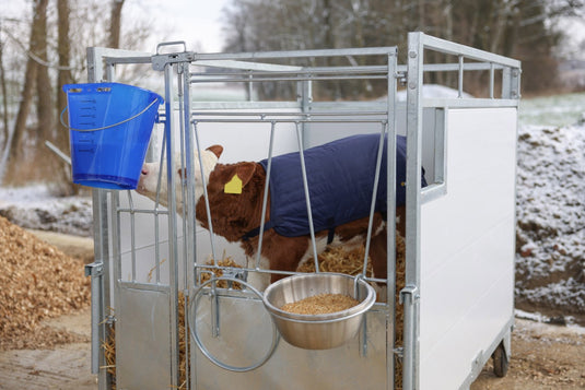Producten kalveremmer kunststof afgeplat kaal blauw transparant
