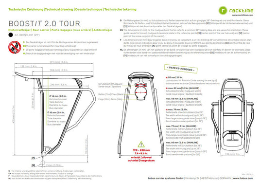 Racktime boost it 2.0 tour carrier 29