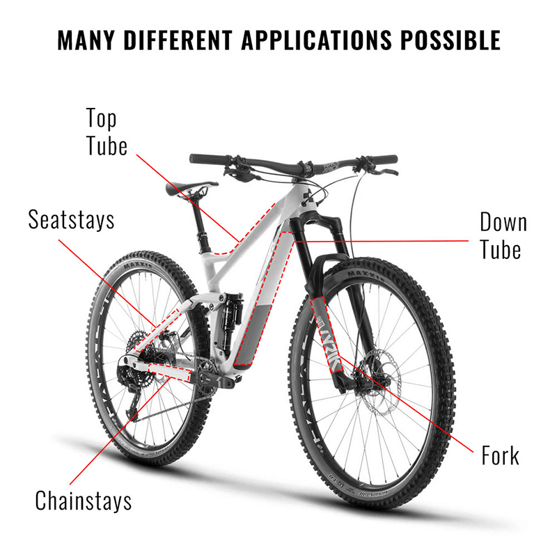 Load image into Gallery viewer, Fiets frame bescherming stickerset neon geel
