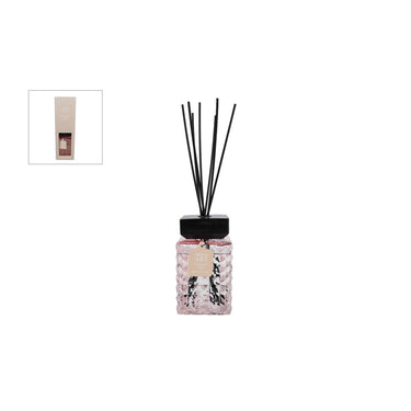 Geurverspreider aroma art rosemary musk 800ml oud roze glas 23x23x39cm