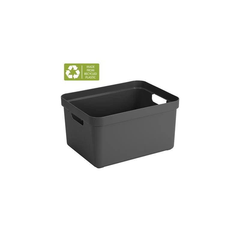 Afbeelding laden in galerijviewer, Sunware sigma home opbergbox 32l antraciet afmeting 44,4 x 34,2 x 24,2 cm
