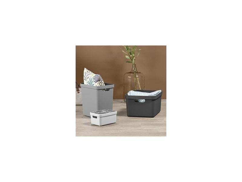 Afbeelding laden in galerijviewer, Sunware sigma home opbergbox 32l antraciet afmeting 44,4 x 34,2 x 24,2 cm
