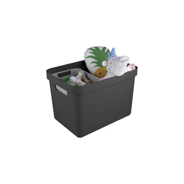 Sunware sigma home opbergbox 18l - 35x24.6x24.3 cm - antraciet