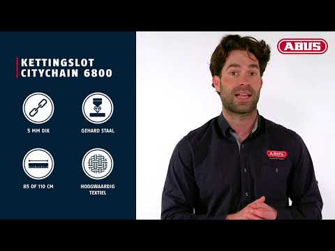 Load image into Gallery viewer, Abus CityChain 6800 85 2.0 zwart - 85cm
