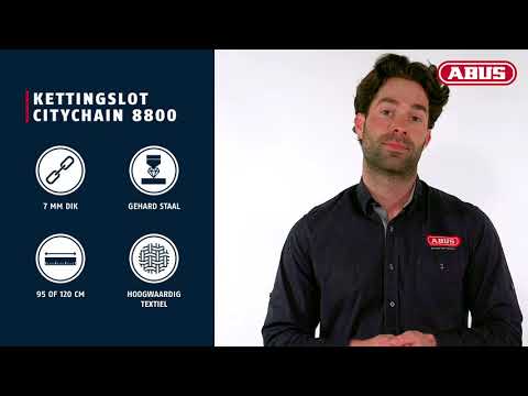 Load image into Gallery viewer, Abus CityChain 8800 95 rood - fietskettingslot
