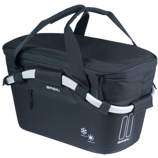 Basil fietsmand classic carry all iso met mik bevestiging 18 liter 38 x 21 x 27 cm - zwart