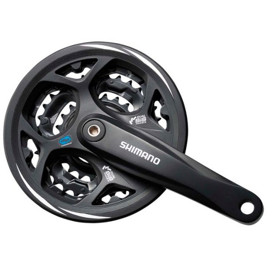 Shimano crankstel 7 8 speed altus fc-cm311 48 38 28t met kettingrand - zwart