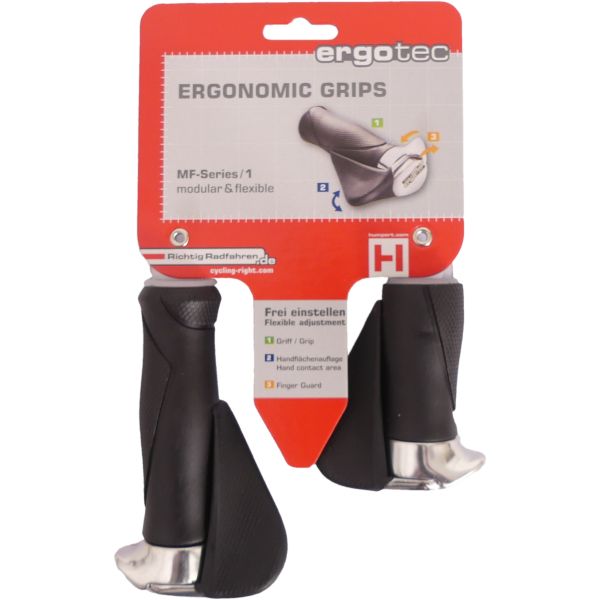 Load image into Gallery viewer, Fietsgreep met ergonomisch handvat, 130mm 87mm, Kraton materiaal, zwart
