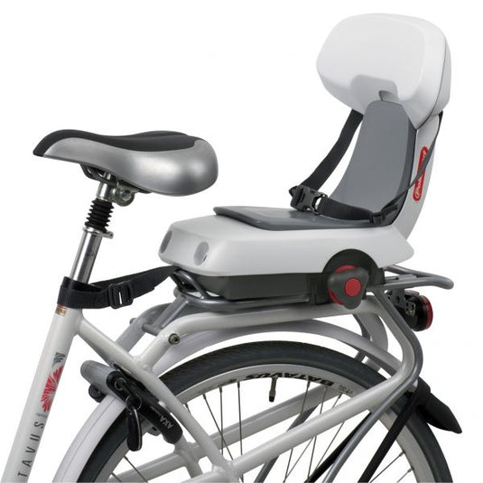 Polisport Guppy junior achterzitje. Kleur: grijs