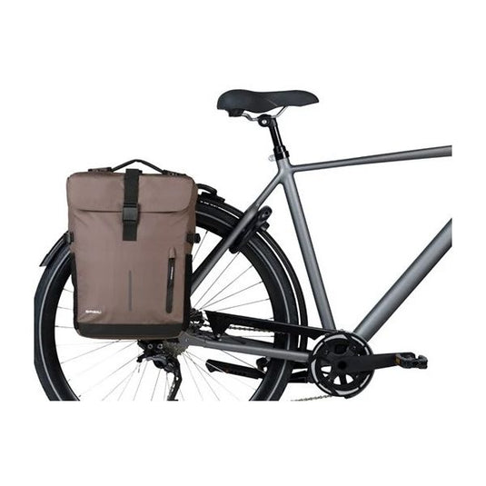 Basil dubbele fietstas move mik 30 liter 16 x 27 x 38 cm - bruin
