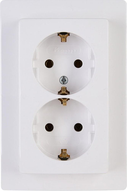 Kopp hk05 arctic wit inbouw stopcontact ra dubbel - 4621520