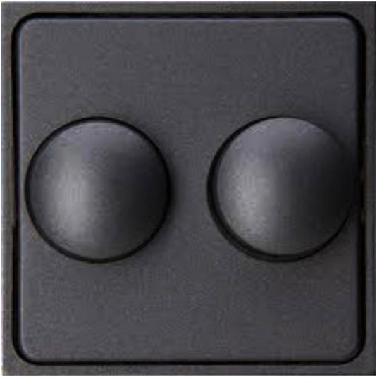 Kopp hk07 antraciet afdekplaat + knop duo dimmer - 4623035
