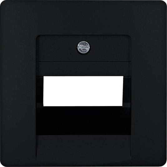 Kopp hk05 mat zwart afdekplaat utp dubbel - 4621660