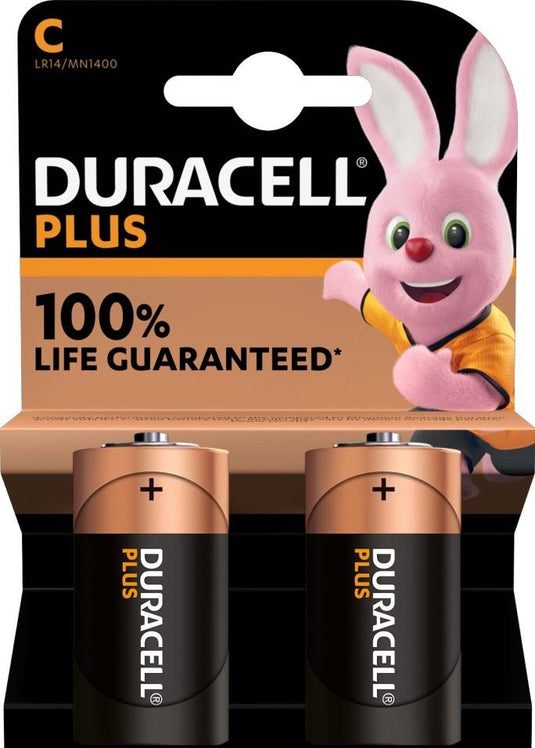 Duracell - batterij Plus 100% extra life MN1400 LR14 C BP2