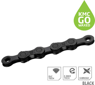 Kmc dlc12 waxed 126 links 12-speed chain