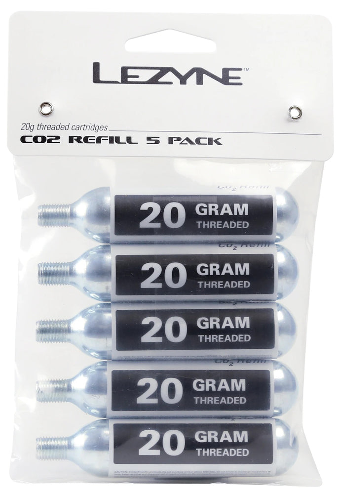 Load image into Gallery viewer, Lezyne co2 replacement cartridges 20g 5 pieces
