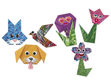 Moxy origami 19.5x19.5cm 18 velen 2 assorti bloemen dieren