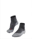 Falke tk5 short anti-blaar dun wol functioneel materiaal wandelsokken heren grijs - maat 44-45