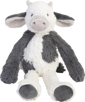 Happy horse koe casper knuffel 28cm - wit grijs - baby knuffel