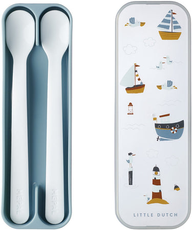 Mepal mio babylepel little dutch - set van 2 - lange steel - kinderservies - sailors bay