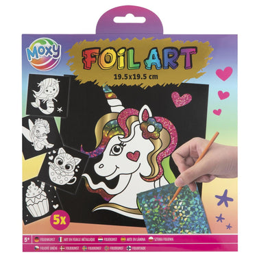 Moxy kraskunst met pen 21,5x21,5cm